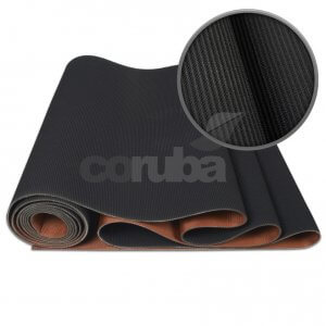 Rubber mat with a section focused on