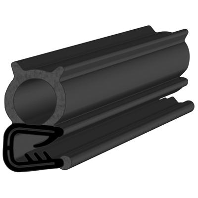 22.4 x 9 Black EPDM Boot Seal Profile