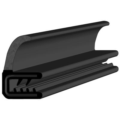 21.3 x 12.2 Black EPDM Door Profile