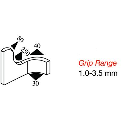 28.8 x 15 Black EPDM Boot Seal Profile
