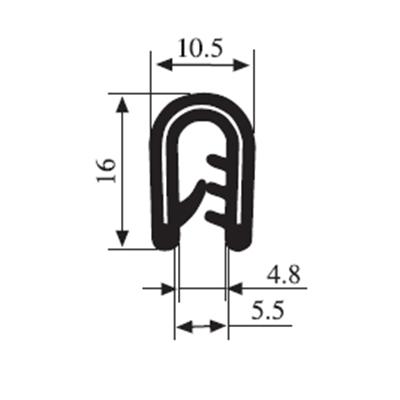 16 x 10.5 PVC Profile