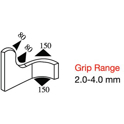 16.5 x 26 PVC - EPDM Side Seal Profile