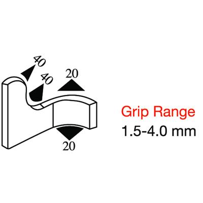 13.5 x 9 Black PVC Profile