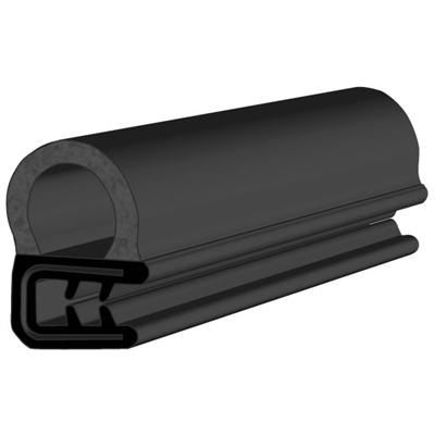 18.3 x 15 Black EPDM Door Profile