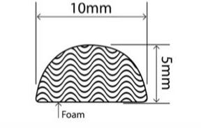 10mm x 5mm EPDM Sponge Profiles