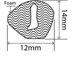 12mm x 14mm EPDM Sponge Profiles