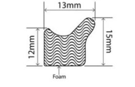 15mm x 13mm EPDM Sponge Profiles
