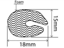 18mm x 15mm EPDM Sponge Profiles