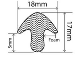 18mm x 17mm EPDM Sponge Profiles