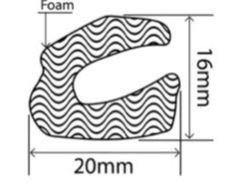 20mm x 16mm EPDM Sponge Profiles