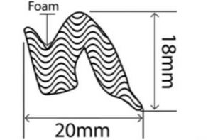 20mm x 18mm EPDM Sponge Profiles