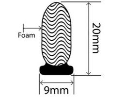 20mm x 9mm EPDM Sponge Profiles