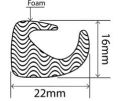 22mm x 16mm EPDM Sponge Profiles