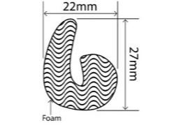 22mm x 27mm EPDM Sponge Profiles