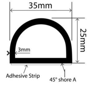 18mm x 15mm TPE Sponge Profiles