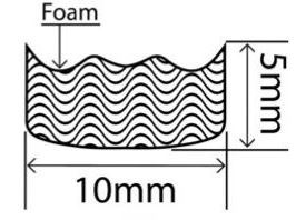 5mm x 10mm EPDM Sponge Profiles