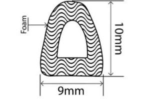 9mm x 10mm EPDM Sponge Profiles