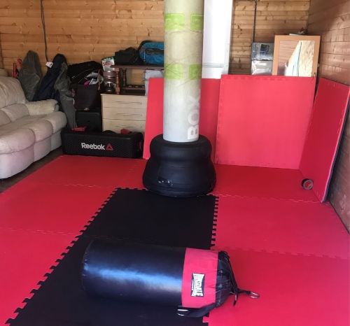 KwikMMA - Thick Connectable Red/Black EVA Mats