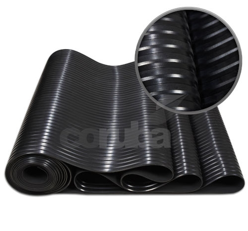 Broad Ribbed Rubber Matting