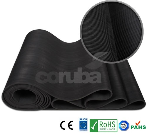 Fine Ribbed Rubber Matting to ASTM D178 ANSI JS.7