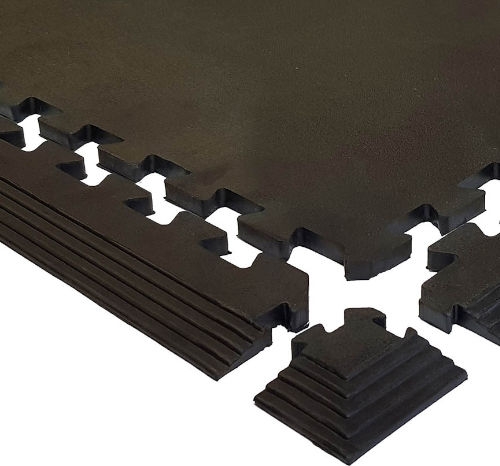 Amoebic Gym Crossfit Linkable Rubber Mats Safety Edging
