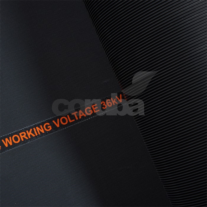 Fine Ribbed Black Rubber Matting