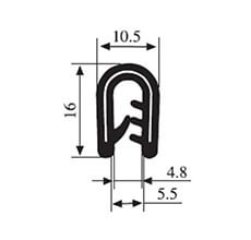 16 x 10.5 PVC Profile