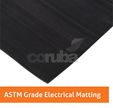 Fine Ribbed Rubber Matting to ASTM D178 Type 1 Class 2