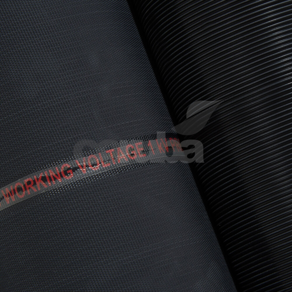 Fine Ribbed Grey Rubber Matting