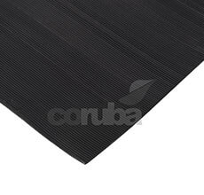 Fine Ribbed Grey Rubber Matting