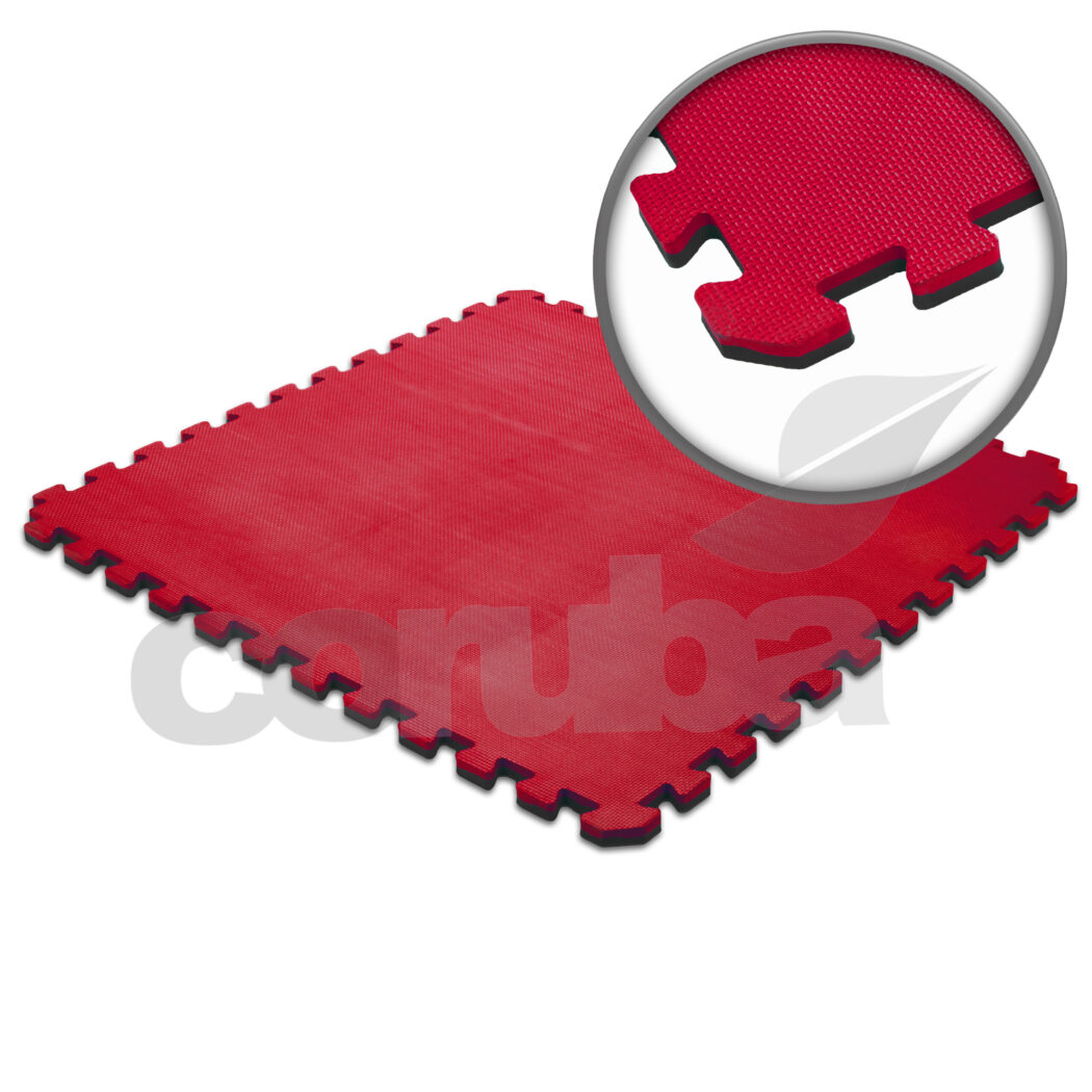 KwikMMA - 30mm Thick Connectable Red / Black EVA Martial Arts/Exercise Mats
