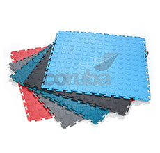Multi-Coloured PVC Penny Coin Linkable Tiles