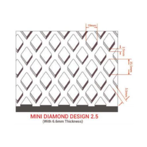 Rubber Drum Lagging Square Design 2.5
