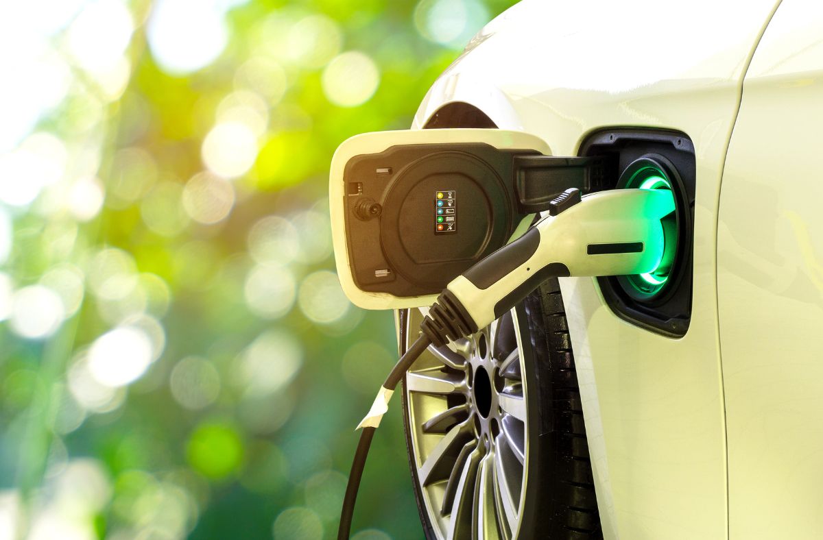 Image of electric car being charged.