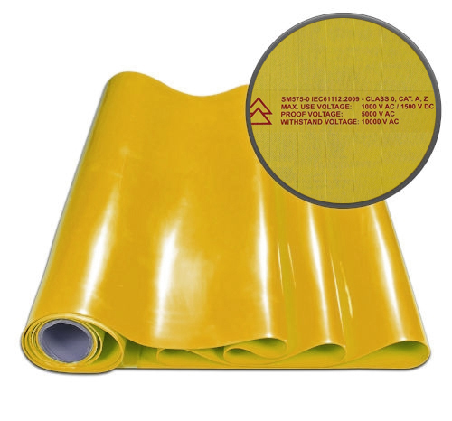 Yellow IEC61111:2009 Class 0 Electrical Insulation Shrouding Blanket