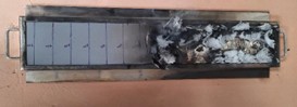 Rubber sample after test