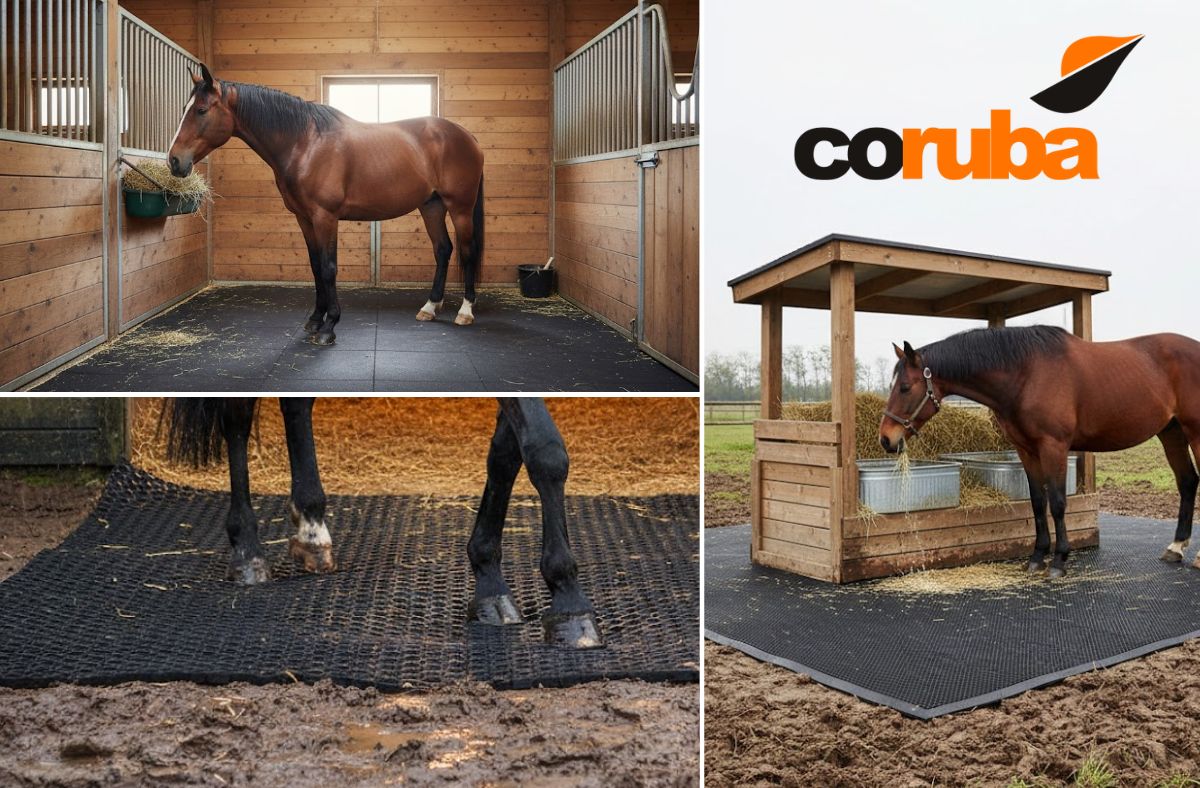 Horses in a stable environment.