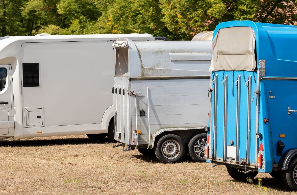 Horse transport.