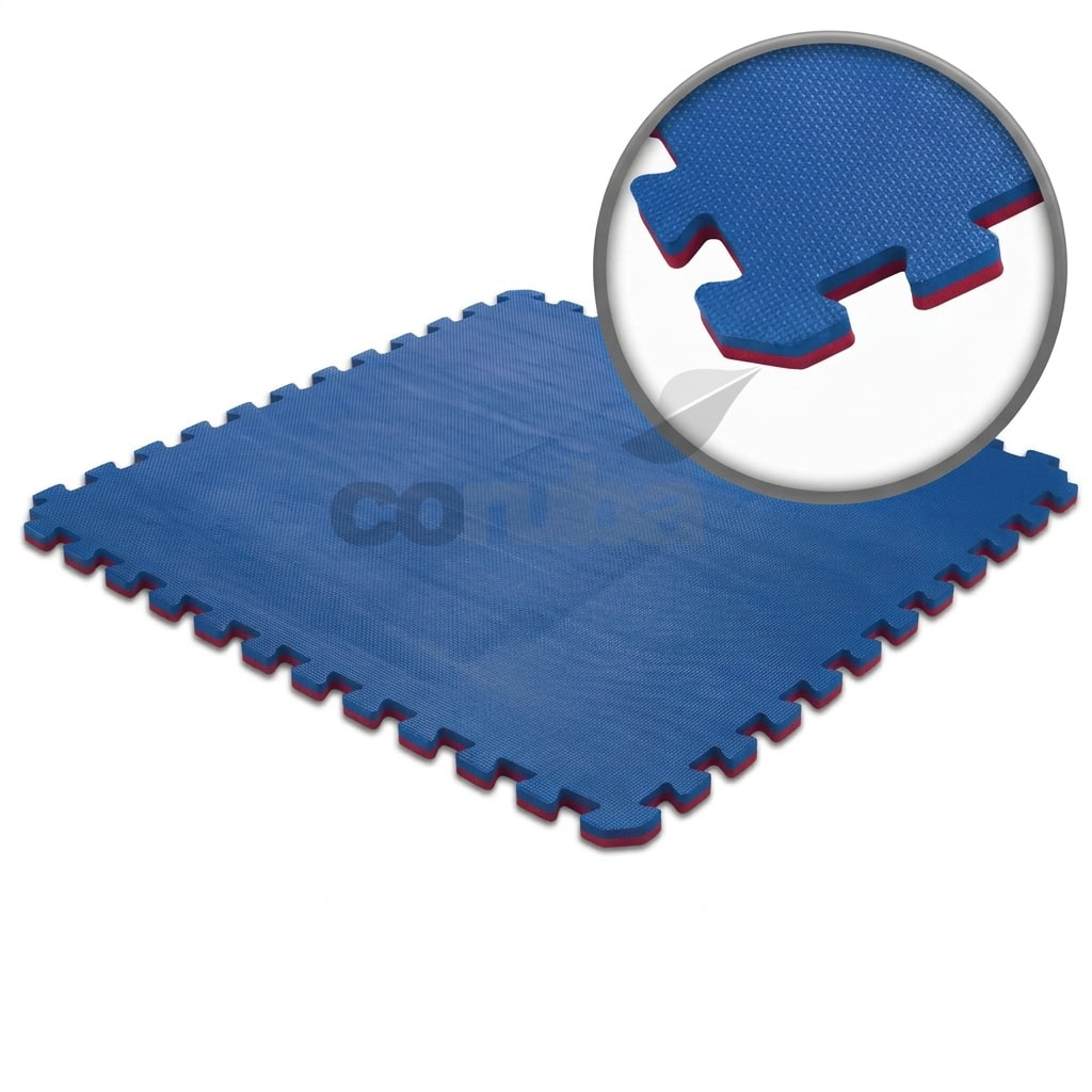KwikMMA - 30mm Thick Connectable Red/Blue EVA Martial Arts/Exercise Mats - Image 2