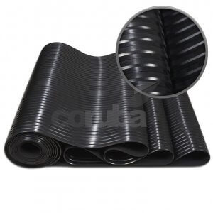 Image of rubber mat rolled up