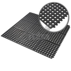 Coru630 Hollow Ring Connectable Rubber Tile Mats 