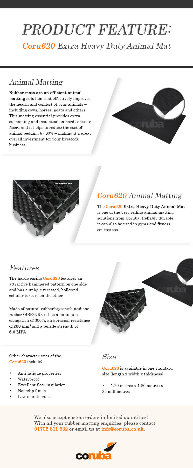 Coru620 Extra Heavy Duty Animal Mat