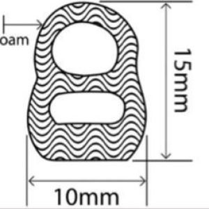10mm x 15mm EPDM Sponge Profiles
