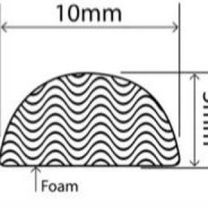 10mm x 5mm EPDM Sponge Profiles