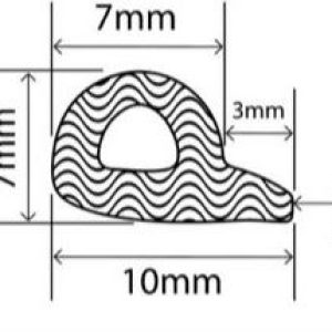 10mm x 7mm EPDM Sponge Profiles