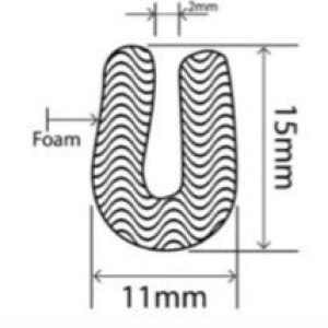 11mm x 15mm EPDM Sponge Profiles