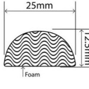 12.5mm x 25mm EPDM Sponge Profiles