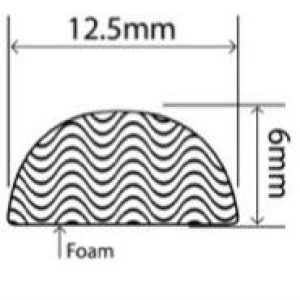 12.5mm x 6mm EPDM Sponge Profiles