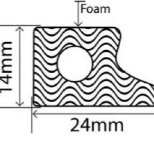 14mm x 24mm EPDM Sponge Profiles