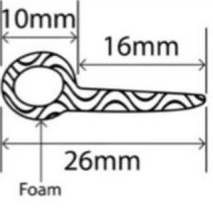 16mm x 26mm EPDM Sponge Profiles
